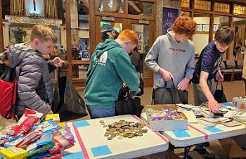 St. Paul Lutheran Church (Sheboygan Falls) Confirmation Students Lovingly Prepare Care Packages for Area Cancer Patients!