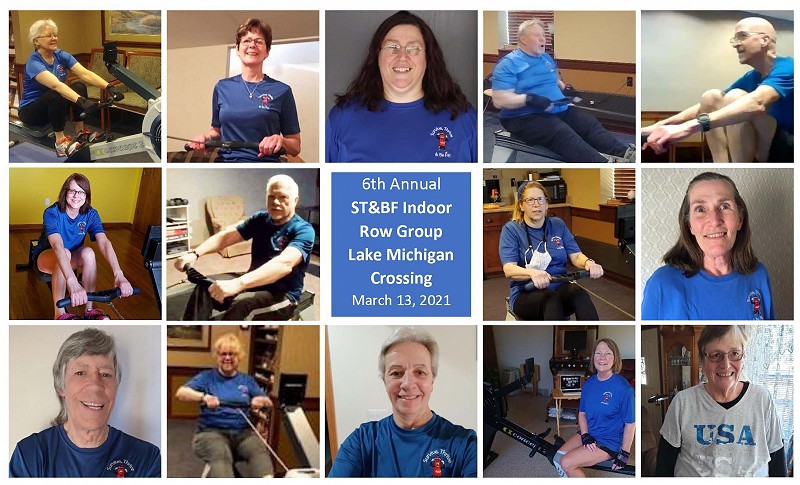 ST&BF Indoor Row Group Completes the Sixth Annual Lake Michigan Crossing!