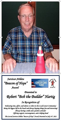 SCCCF ST&BF Survivor-Athlete “Beacon of Hope” Award Presented to “Bob the Builder” Hartig!