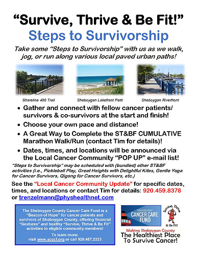 APRIL – FEATURED ST&BF Activity: Steps to Survivorship!