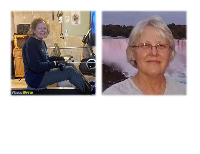 A Tale of Two Cindys: Cindy Becker & Cindy Walvoord – Members of the 2022/23 Indoor Row Group!