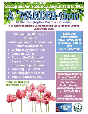 2nd Annual WANDER-thon at the Christopher Farm & Gardens!